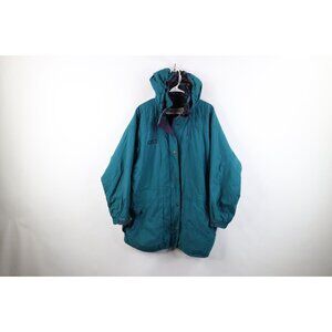 Vintage 90s Columbia Womens 3XL Distressed Fleece Lined Hooded Parka Jacket